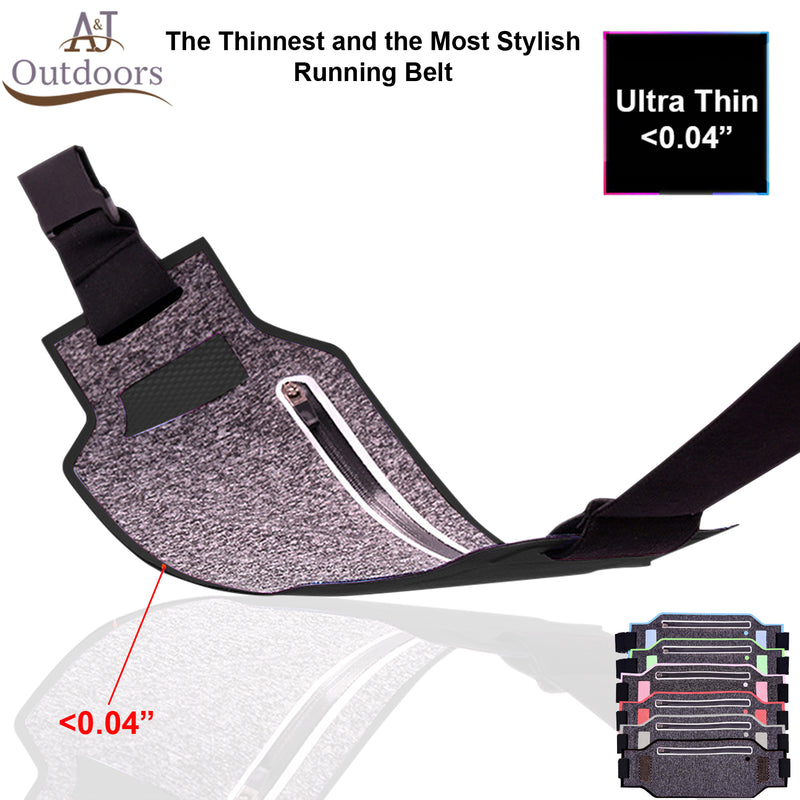 Ultra-Thin Water Resistant Running Belt - Black – ANJ International